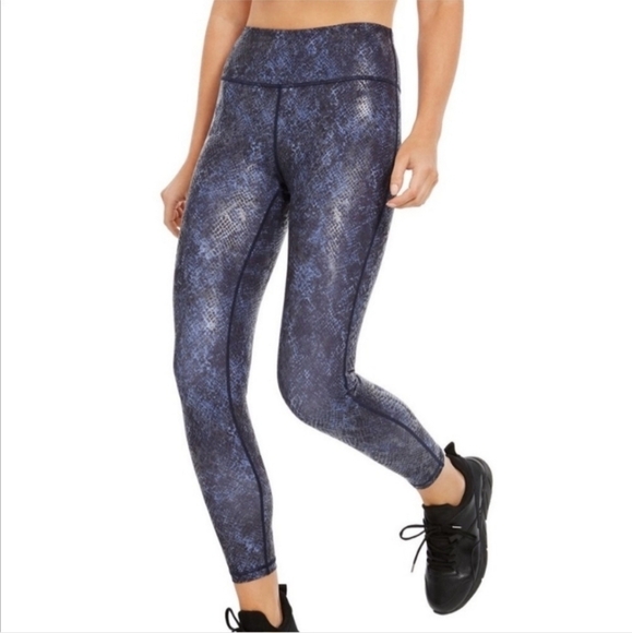 NWT 🔖Ideology Blue Black Snakeskin Leggings Size 2X - Picture 4 of 15